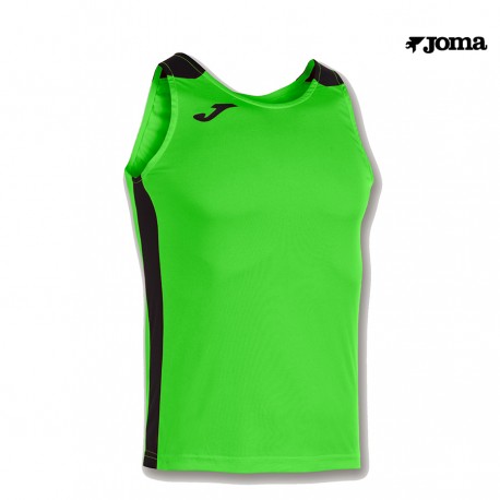 CAMISETA TIRANTAS JOMA RECORD II VERDE FLÚOR NEGRO 102222.021