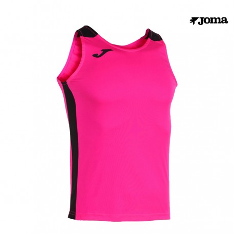 CAMISETA TIRANTAS JOMA RECORD II ROSA FLÚOR NEGRO 102222.031