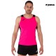 CAMISETA TIRANTAS JOMA RECORD II ROSA FLÚOR NEGRO 102222.031